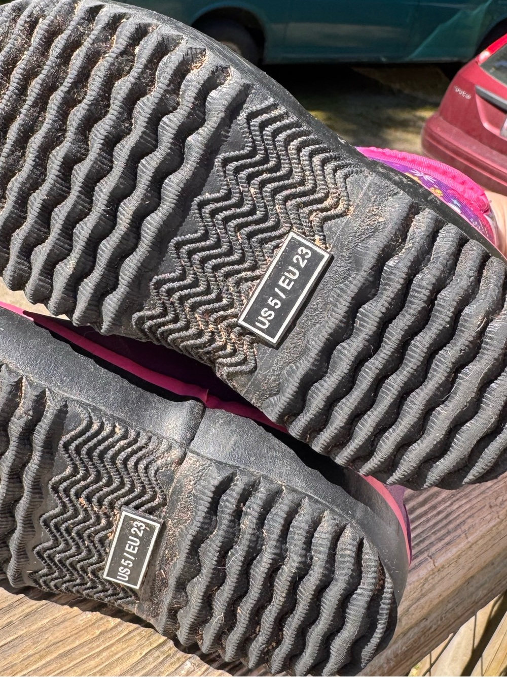 Kids Waterproof Purple Rain & Snow Boots with Pink Accents - Picture 4 of 5